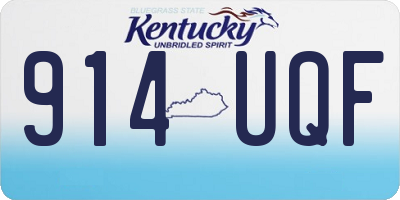 KY license plate 914UQF