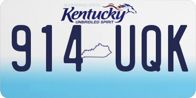 KY license plate 914UQK