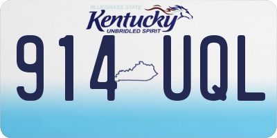 KY license plate 914UQL