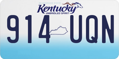 KY license plate 914UQN
