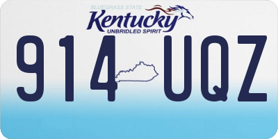 KY license plate 914UQZ