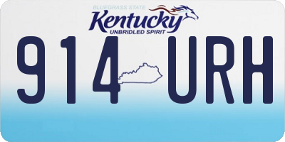 KY license plate 914URH