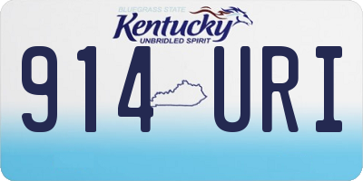 KY license plate 914URI
