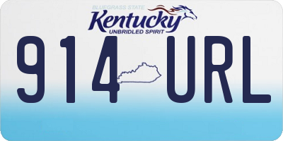 KY license plate 914URL