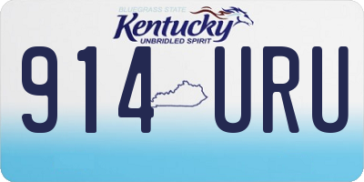 KY license plate 914URU
