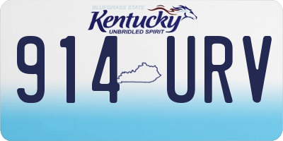 KY license plate 914URV