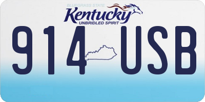 KY license plate 914USB