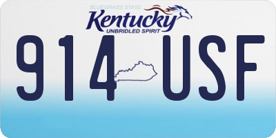 KY license plate 914USF