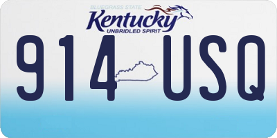KY license plate 914USQ