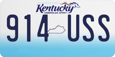 KY license plate 914USS