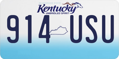 KY license plate 914USU