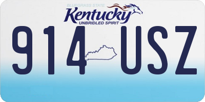 KY license plate 914USZ
