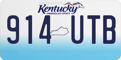 KY license plate 914UTB