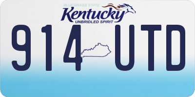 KY license plate 914UTD