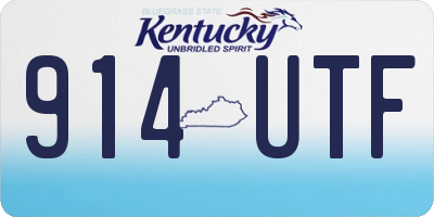 KY license plate 914UTF