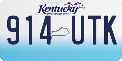 KY license plate 914UTK