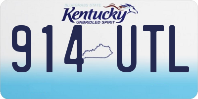 KY license plate 914UTL
