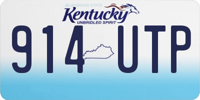 KY license plate 914UTP