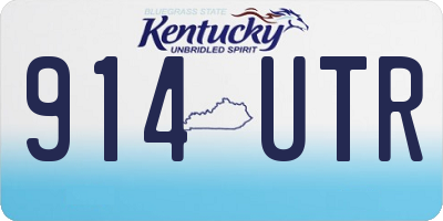 KY license plate 914UTR