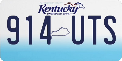 KY license plate 914UTS
