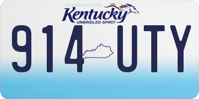 KY license plate 914UTY