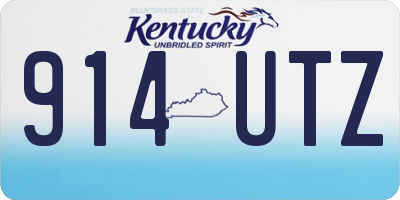 KY license plate 914UTZ