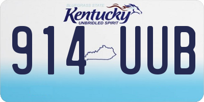 KY license plate 914UUB