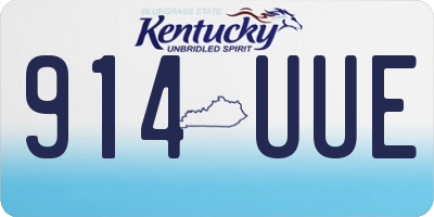 KY license plate 914UUE