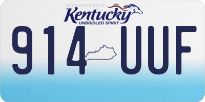 KY license plate 914UUF