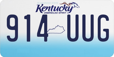 KY license plate 914UUG