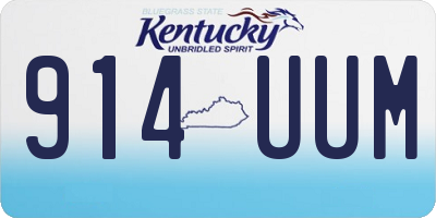 KY license plate 914UUM