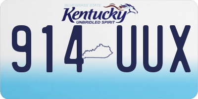 KY license plate 914UUX