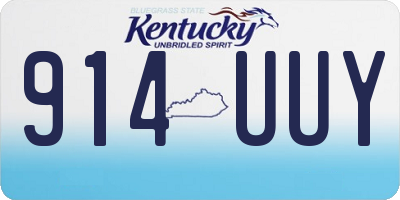 KY license plate 914UUY