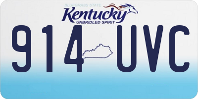 KY license plate 914UVC