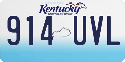 KY license plate 914UVL
