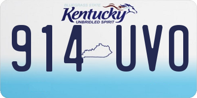 KY license plate 914UVO