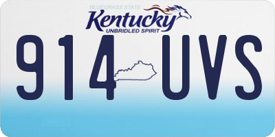 KY license plate 914UVS