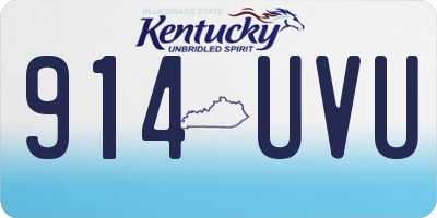 KY license plate 914UVU