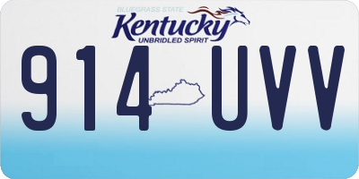 KY license plate 914UVV
