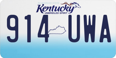 KY license plate 914UWA