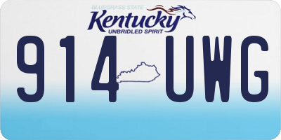 KY license plate 914UWG