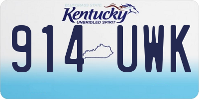 KY license plate 914UWK