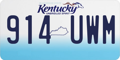 KY license plate 914UWM