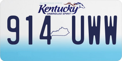 KY license plate 914UWW