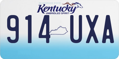 KY license plate 914UXA