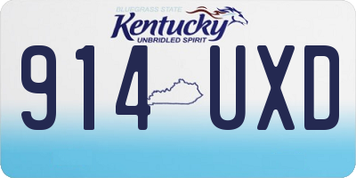 KY license plate 914UXD