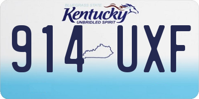 KY license plate 914UXF
