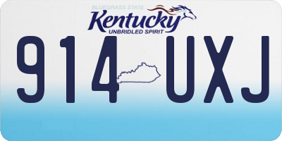 KY license plate 914UXJ