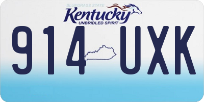 KY license plate 914UXK