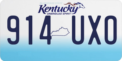 KY license plate 914UXO